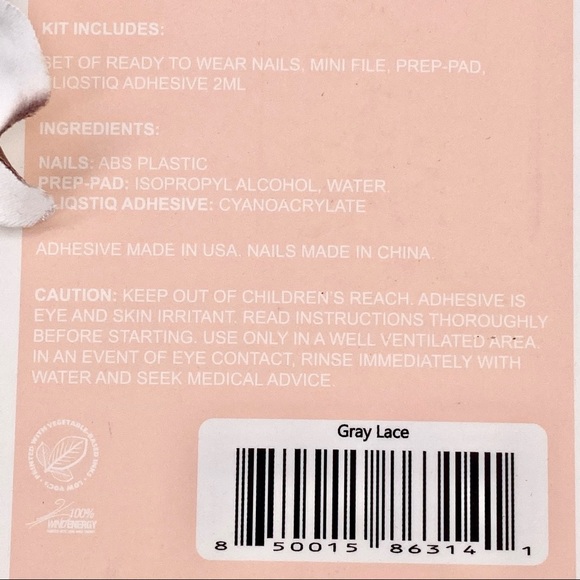 NIB CliqOnU Gray Lace Manicure Set - Picture 10 of 13